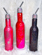 Load image into Gallery viewer, 25oz Sippin Pretty Wine Bottle W/Straw