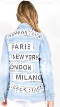 Load image into Gallery viewer, Distressed Denim "Fashion Tour" Jacket-Oversized
