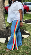 Load image into Gallery viewer, RETRO STRIPE PANTS-Blue
