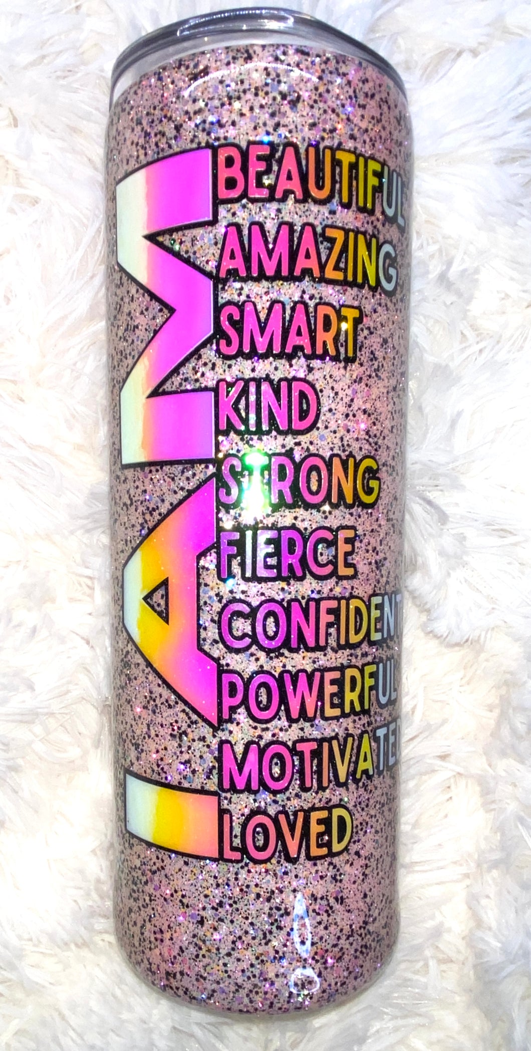 I AM-Inspirational Tumbler-Pink