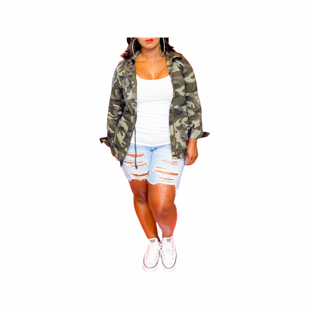 CAMO LONG SLEEVE JACKET