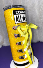 Load image into Gallery viewer, 20oz Skinny-Converse Theme with Real Shoe laces-Yellow
