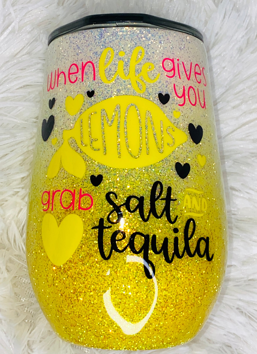 Life Lemons Tequila-14oz Wine Tumbler