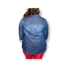 Load image into Gallery viewer, DISTRESSED DENIM SHIRT
