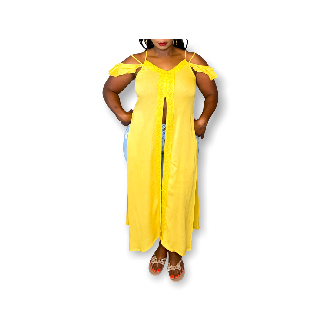 DAISY MAXI TOP-YELLOW