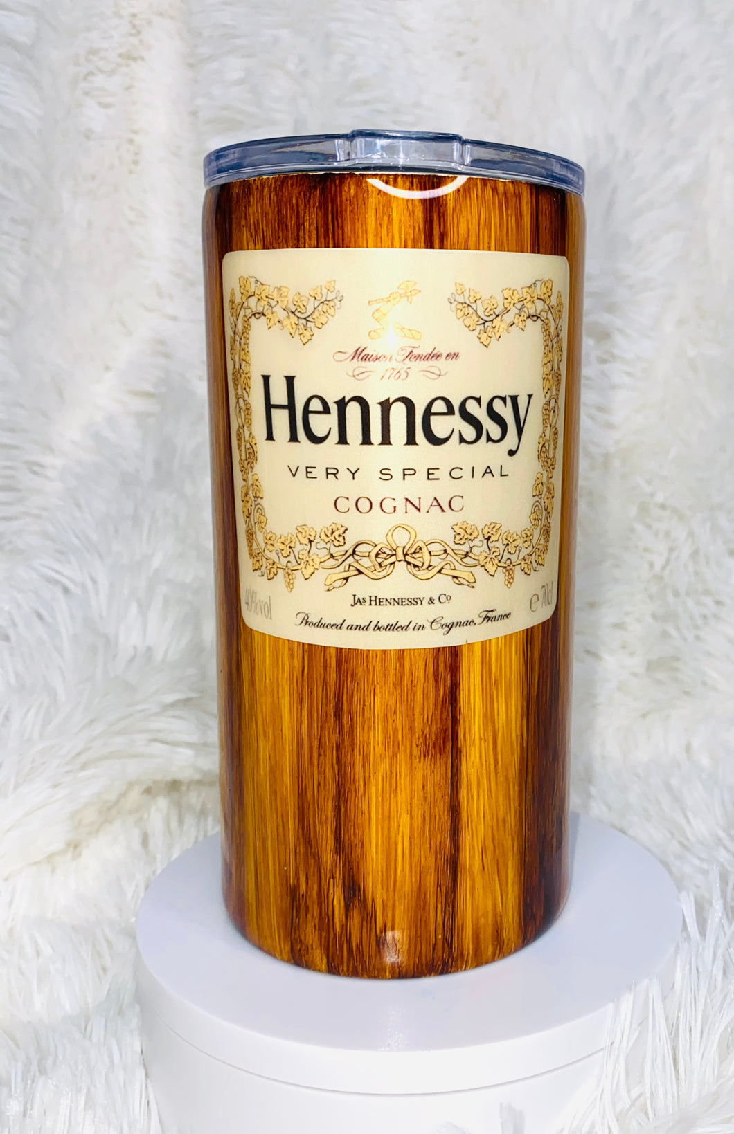 Light Woodgrain Hennessy Theme Tumbler