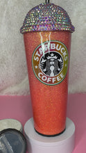 Load and play video in Gallery viewer, Blinged Dome Starbucks Theme Orange-30oz
